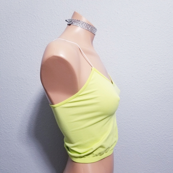 Free People Intimately lime green boho bralette bra MEDIUM LARGE - Picture 3 of 5